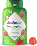 Vitafusion Complejo B Gummies – 60 Gomitas para Adultos con Vitamina C, Sabor Fresa