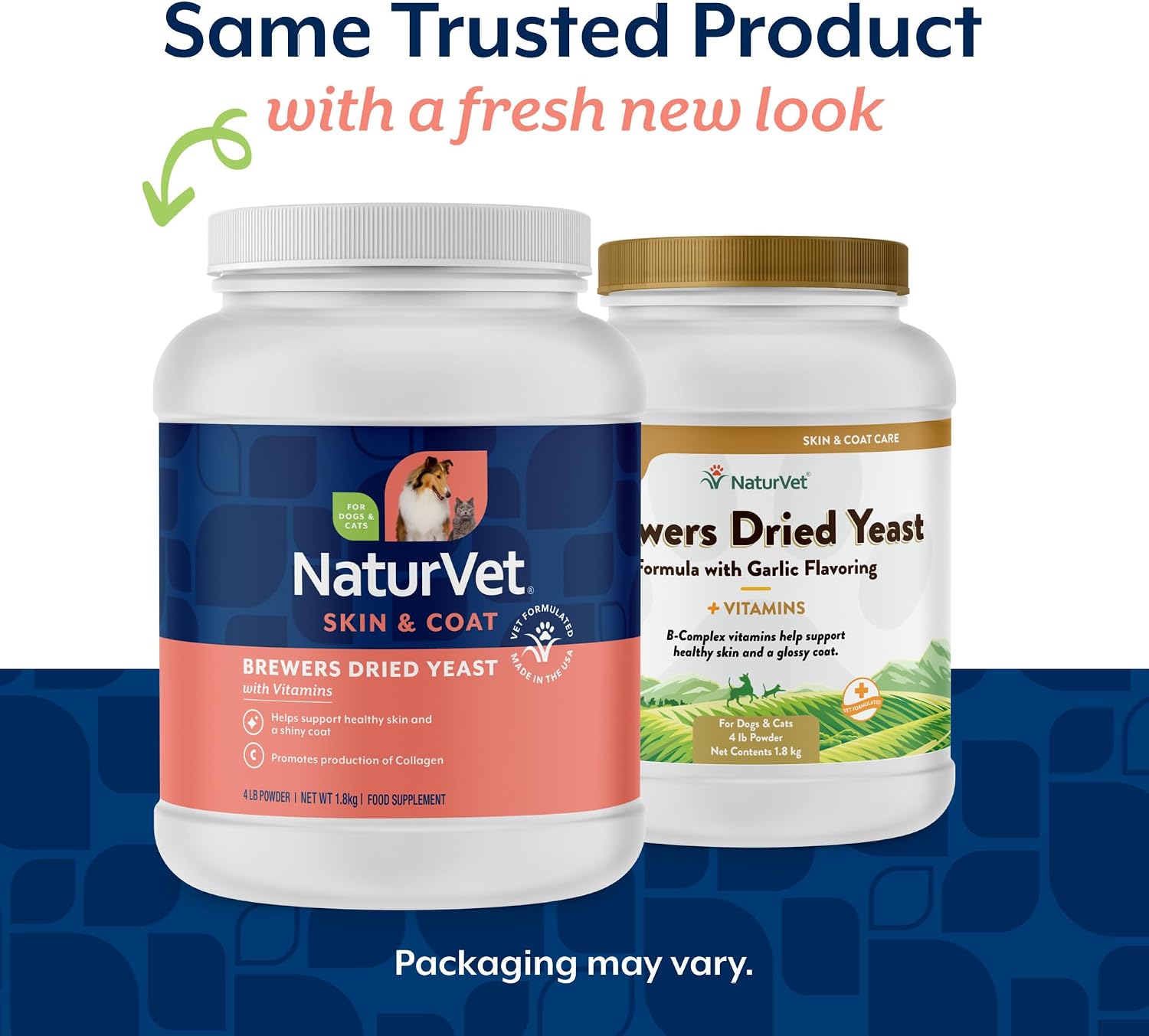 NaturVet Brewer's Yeast with Garlic and Vitamins for Dogs and Cats - 4 lb Powder