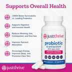 Just Thrive Probiótico y Antioxidante, 30 cápsulas