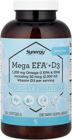 Vitacost Synergy Mega EFA + D3, 240 Softgels