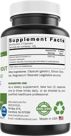 Extracto de Brotes de Brócoli 4:1 - 1000 mg por Porción - 240 Cápsulas