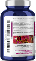 NusaPure Forskohlii Cápsulas, 525 mg, 180 Cápsulas Vegetales (No-GMO, Vegano)