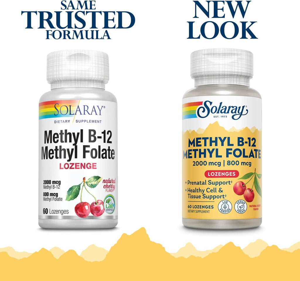 SOLARAY Vitamina B12 con Metilfolato Comprimidos