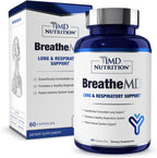 1MD Nutrition BreatheMD - Suplemento respiratorio e inmunológico con Saúco, Cromo y NAC, 60 cápsulas