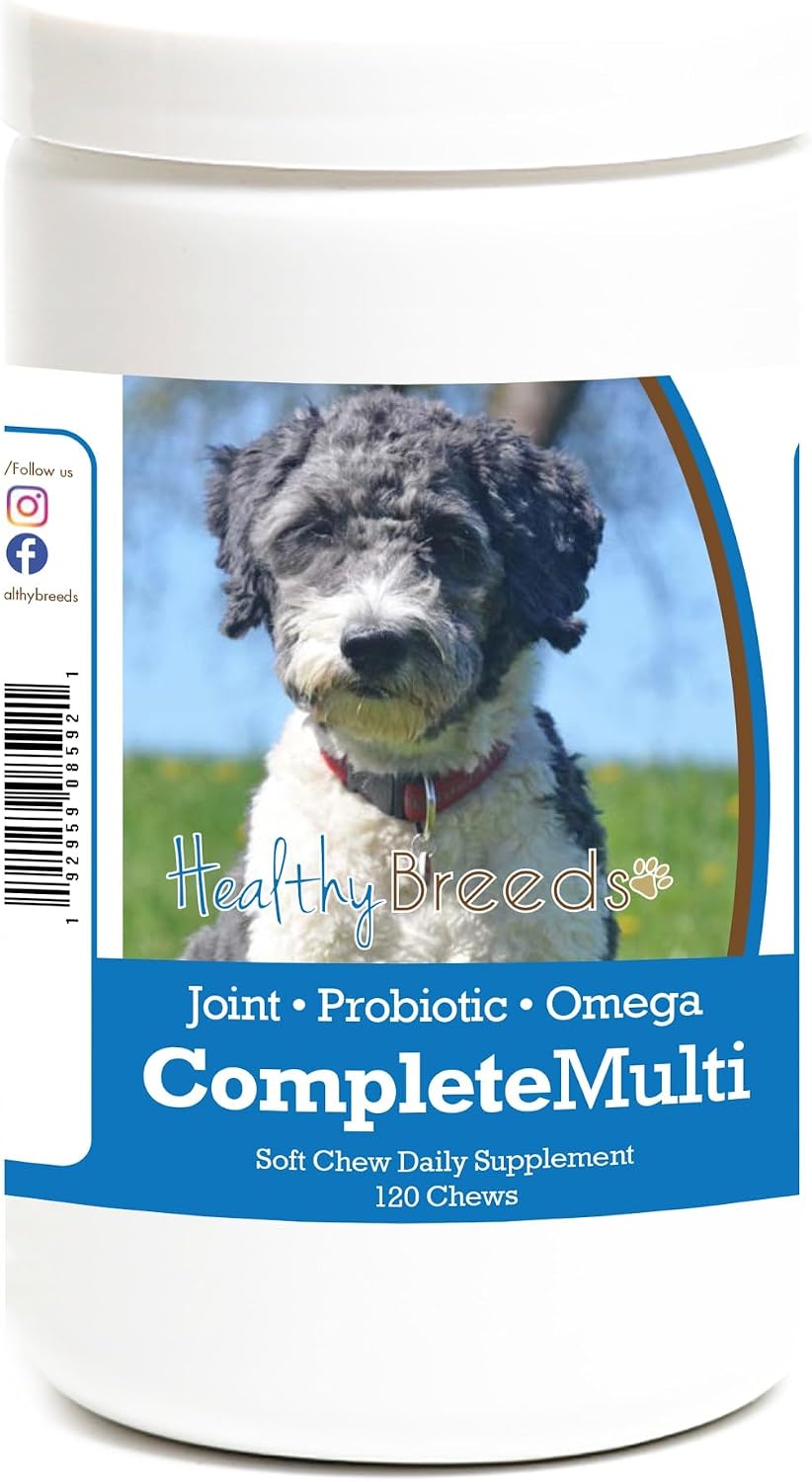 Healthy Breeds Aussiedoodle Multivitamínico Todo en Uno - 120 Comprimidos Masticables para Perros