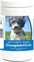 Healthy Breeds Aussiedoodle Multivitamínico Todo en Uno - 120 Comprimidos Masticables para Perros