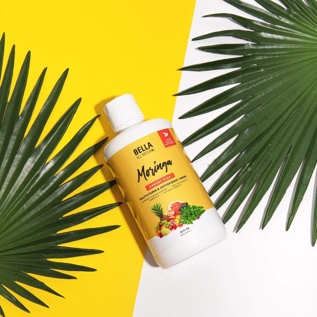 Bella All Natural Moringa Juice Energy Plus - Bebida Multivitamínica y Antioxidante - 946ml
