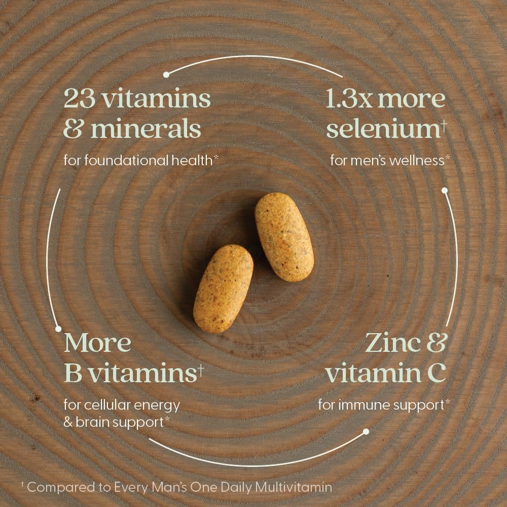 New Chapter Multivitamínico Avanzado para Hombres - Fórmula con Nutrientes Esenciales Fermentados, 72 comprimidos