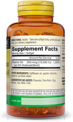 MASON NATURAL D3 10.000 UI Softgels, 30 unidades