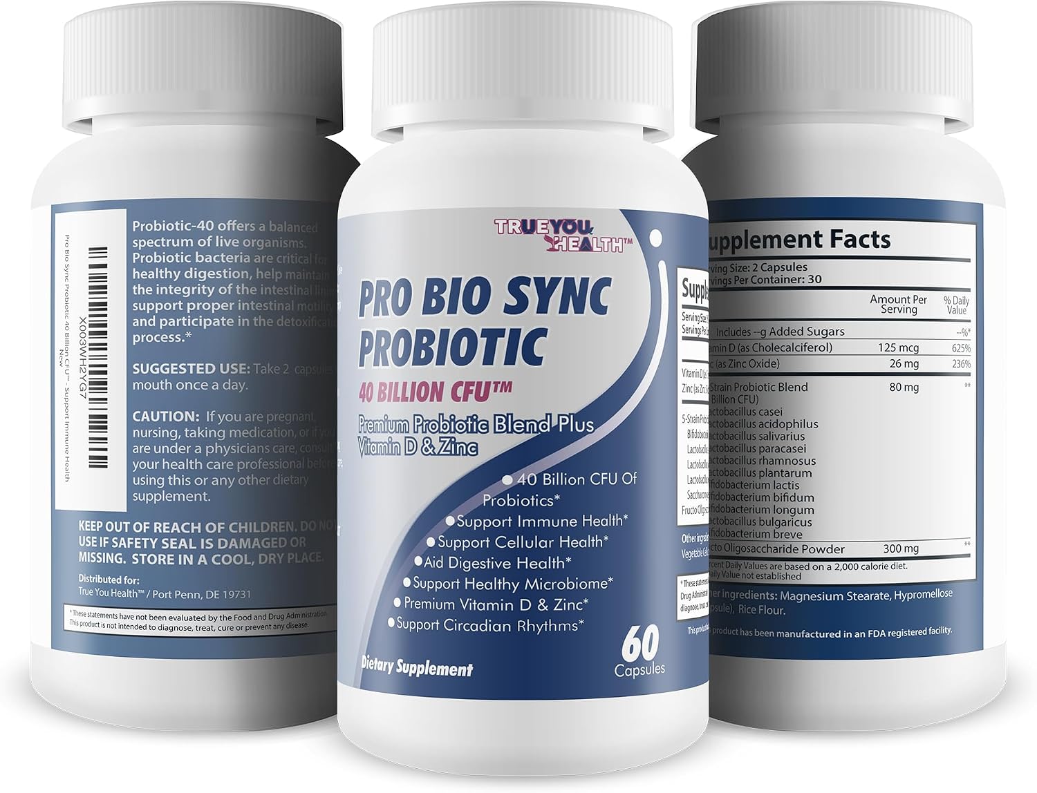 Pro Bio Sync Probiotic 40 Billion CFU