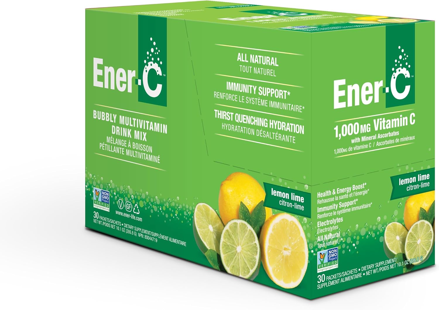 Ener-C Multivitamin Drink Mix Powder - Lemon-Lime Flavor, 30 Packets