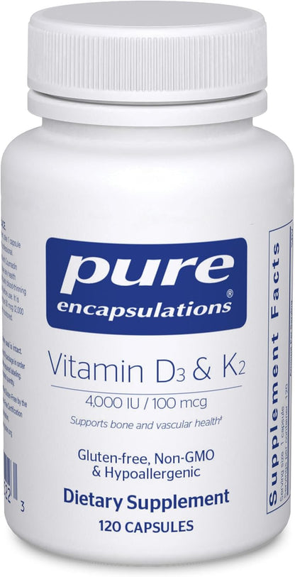 Pure Encapsulations Vitamina D3 y K2, 60 – Vitamina K: contribuye a la coagulación sanguínea normal y al – Image 8
