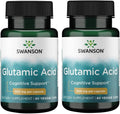 Swanson Ácido Glutámico 500 mg 60 Cápsulas Vegetales (Paquete de 2)