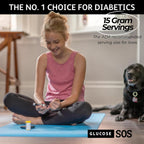 Glucose SOS Polvo de Glucosa en Sobres con Dextrosa Natural, Absorción Rápida que se Disuelve Instantáneamente en la Boca sin Agua, Manzana Verde, 12 unidades