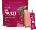 Root'd Multivitamínico en Polvo con 3X Electrolitos para Mujeres - 25 Vitaminas y Minerales, 9 Superalimentos Orgánicos, Probióticos y Enzimas | 24 Sobres