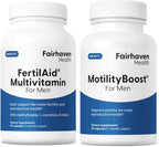 FertilAid for Men y MotilityBoost Combo - 150 Cápsulas (1 Mes)