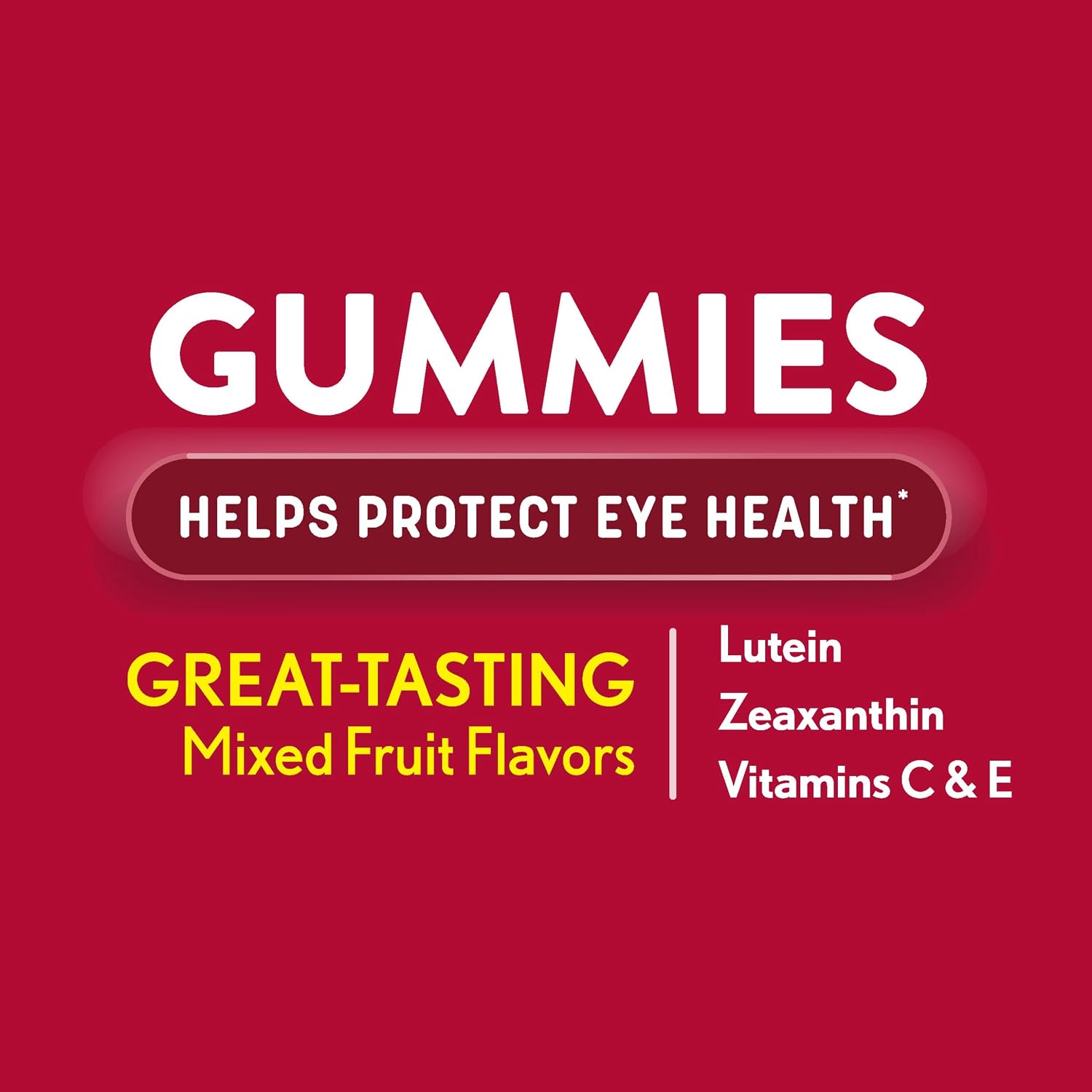 Ocuvite Vitamin and Mineral Supplement for Eye Health, Gummies with Zinc, Vitamins C and E, Lutein, and Zeaxanthin, 60 Gummies