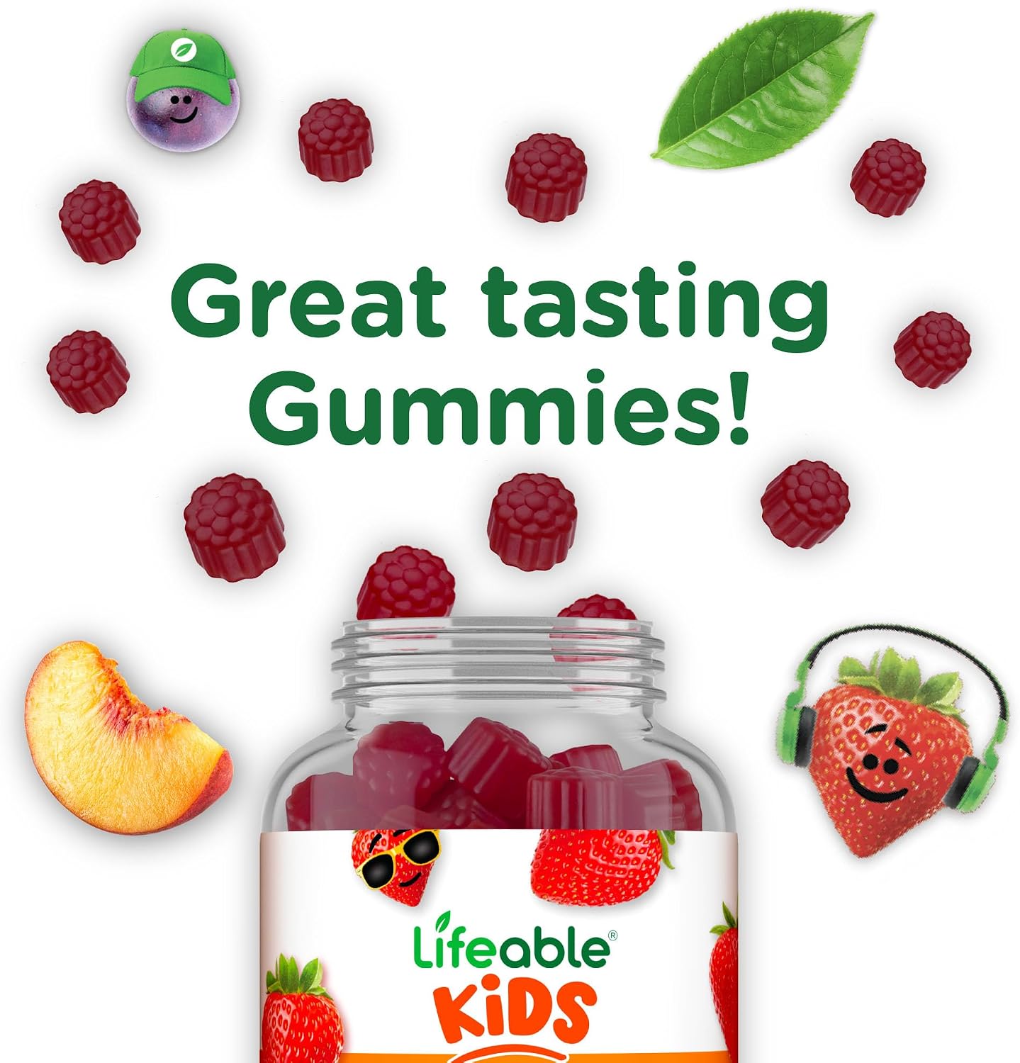 Lifeable Gomitas de Vitamina B6 para Niños - 50 mg - 60 Gomitas