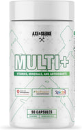 Axe & Sledge Multi Plus Multivitamin | 24 Vitaminas y Minerales Biodisponibles, Ashwagandha | Multivitamínico para Mujeres y Hombres | 90 Cápsulas, 30 Dosis