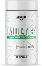 Axe & Sledge Multi Plus Multivitamin | 24 Vitaminas y Minerales Biodisponibles, Ashwagandha | Multivitamínico para Mujeres y Hombres | 90 Cápsulas, 30 Dosis