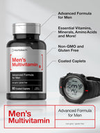 Horbäach Multivitamínico para Hombres | 60 Comprimidos | Fórmula Avanzada con Vitamina C, D, Magnesio, Minerales y Más | Suplemento Sin Gluten y No-GMO