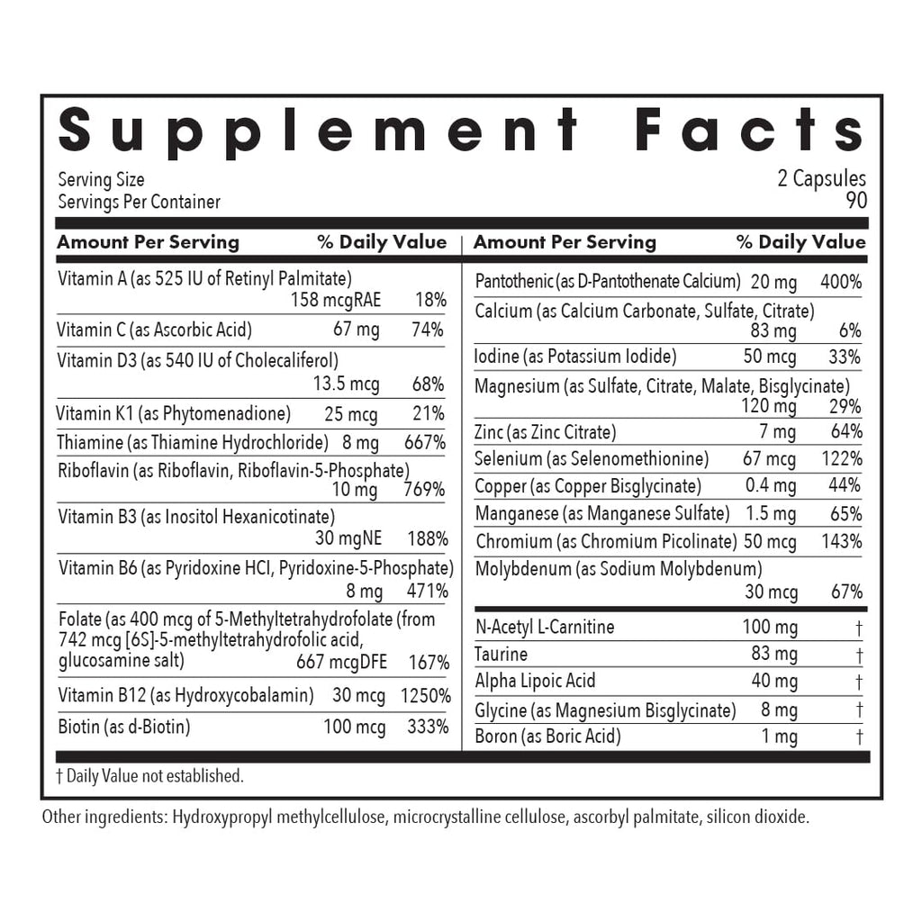 ARG MVM-A Multivitamin and Mineral Complex - 180 Capsules
