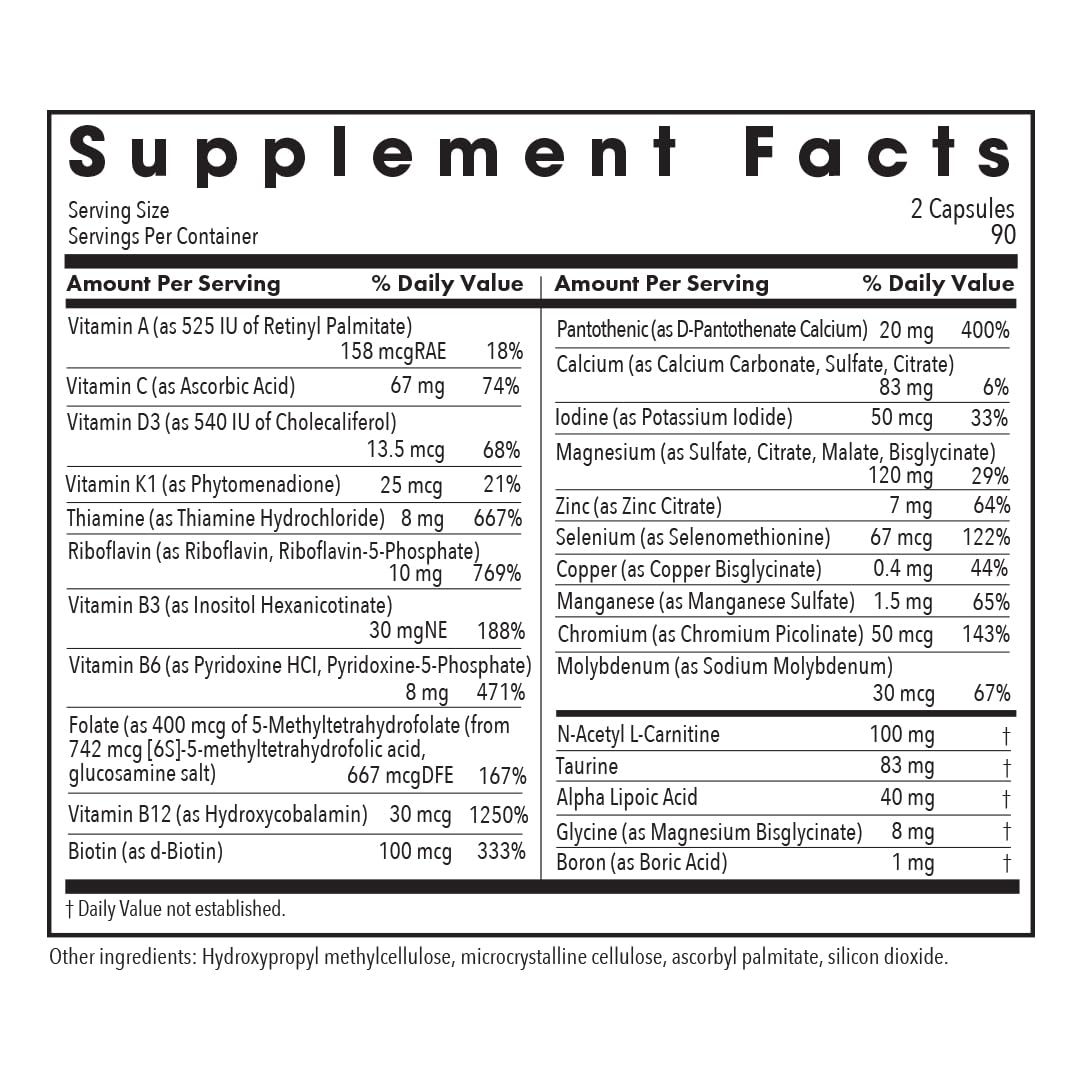 ARG MVM-A Multivitamin and Mineral Complex - 180 Capsules