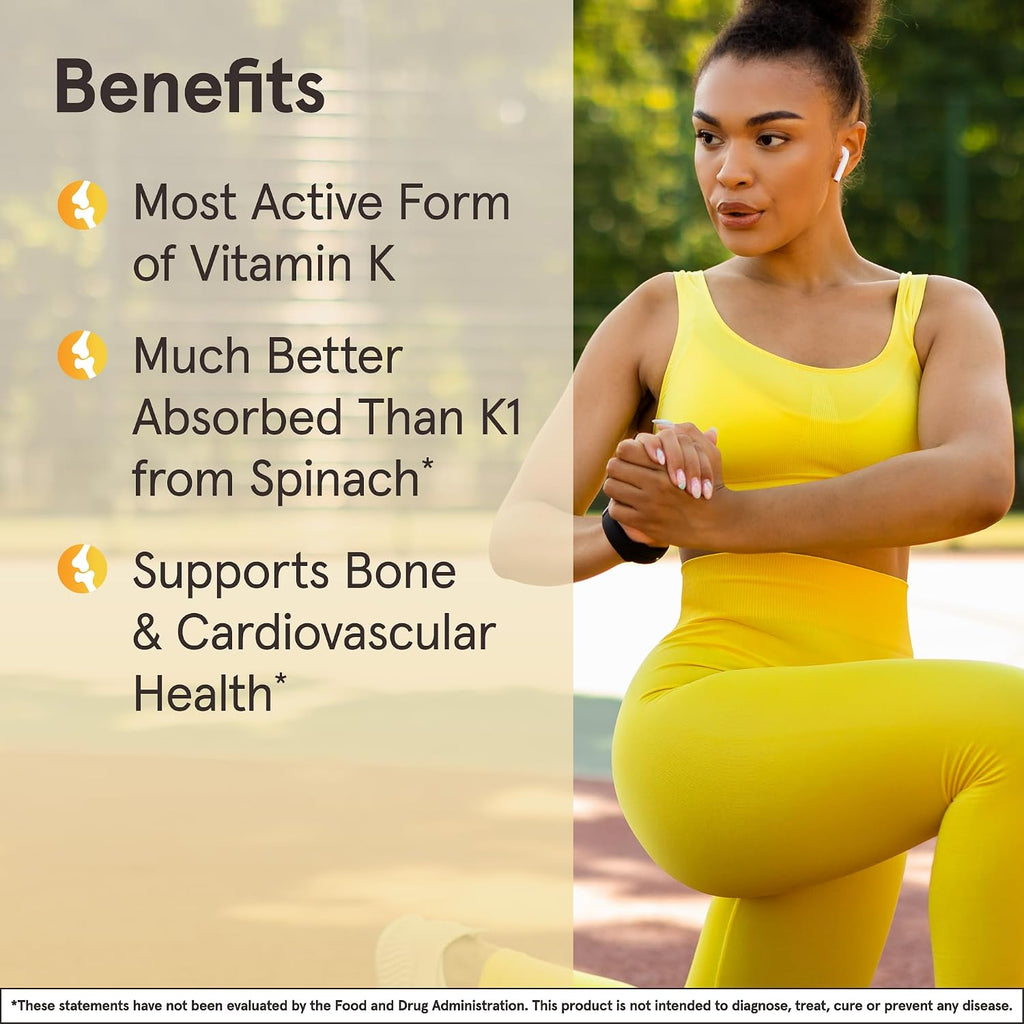 Jarrow Formulas MK-7 - Vitamina K2 (90 mcg) - 30 Cápsulas Blandas - Para la Salud Ósea y Cardiovascular