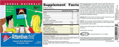 Source Naturals Attentive Child – Obleas – DMAE (dimetilaminoetanol): Compuesto que puede favorecer la producción – Image 4