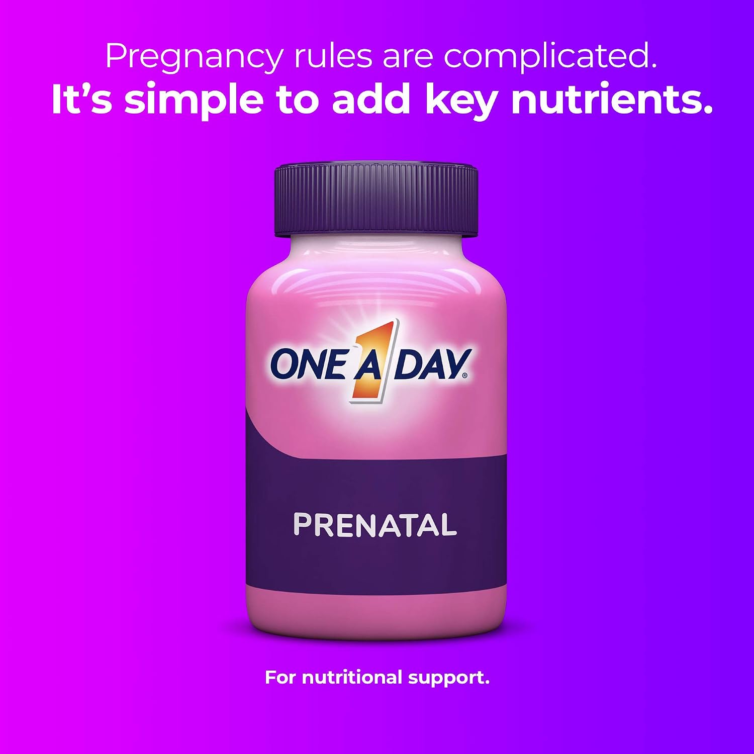One-A-Day Prenatal 1 with DHA and Folic Acid, 30 Capsules (Pack of 6)