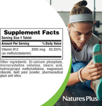 NaturesPlus Vitamina B12 2000 mcg - 60 comprimidos de liberación sostenida - Metilcobalamina activa