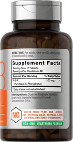 Horbäach P5P Activated Vitamin B6 100mg | 120 Tablets | Vegetarian Supplement, Non-GMO, Gluten Free | Pyridoxal 5 Phosphate | Coenzyme B6