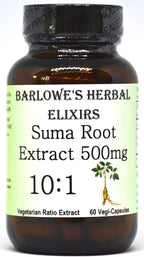 Barlowe's Herbal Elixirs Extracto de Raíz de Suma - Pfaffia Paniculata 10:1 - 500 mg por Cápsula - 60 Cápsulas Veganas
