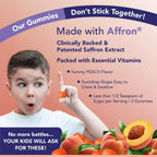 NutriMagic Kids Brain Booster+ 30mg Saffron-Based Multivitamin Gummies for Kids Brain Health Support, Saffron Extract Gummies, Vitamin D3, B6, B12, Zinc, 120x Non-GMO Gummies (2-Pack)