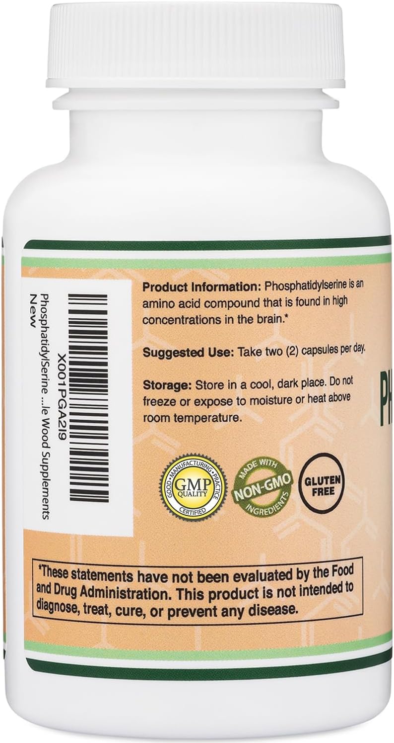 Double Wood Fosfatidilserina 300mg, 120 Cápsulas