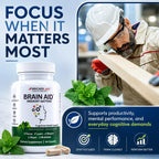 Bricker Labs Brain Aid Memory Matters – Suplemento Nootrópico con Extracto de Menta Neumentix