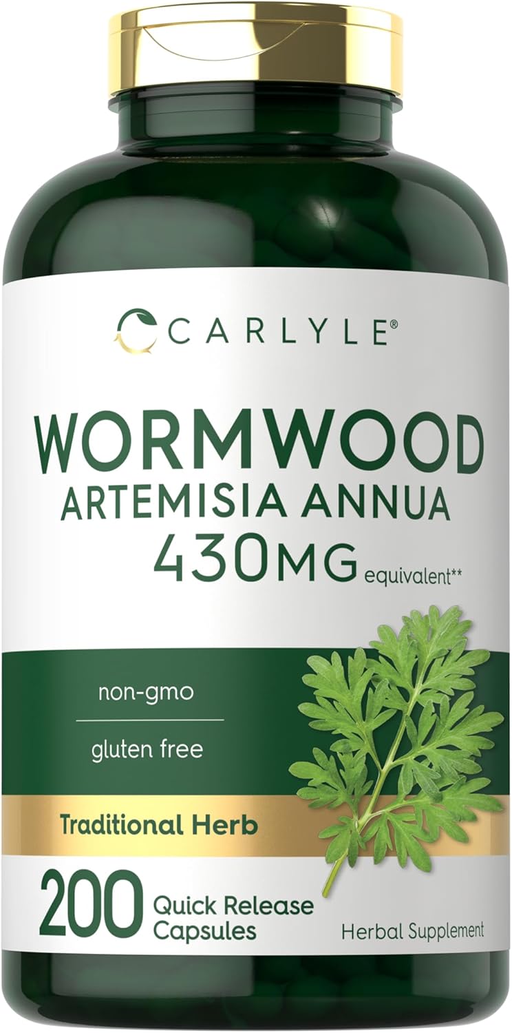 Carlyle Cápsulas de Ajenjo Dulce | 200 Cápsulas | Artemisia Annua | Suplemento No Transgénico y Sin Gluten