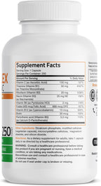 Bronson Complejo B con Vitamina C – 250 Cápsulas Vegetarianas