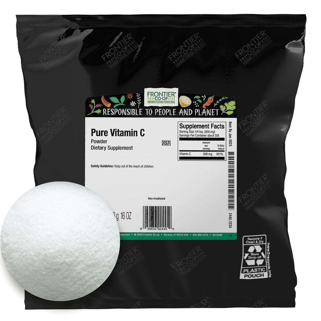 Frontier Co-op - Bulk Vitamin C Powder (3,400 mg per teaspoon), 454 g