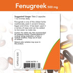 NOW Foods Fenogreco 500 mg Cápsulas, 2 paquetes