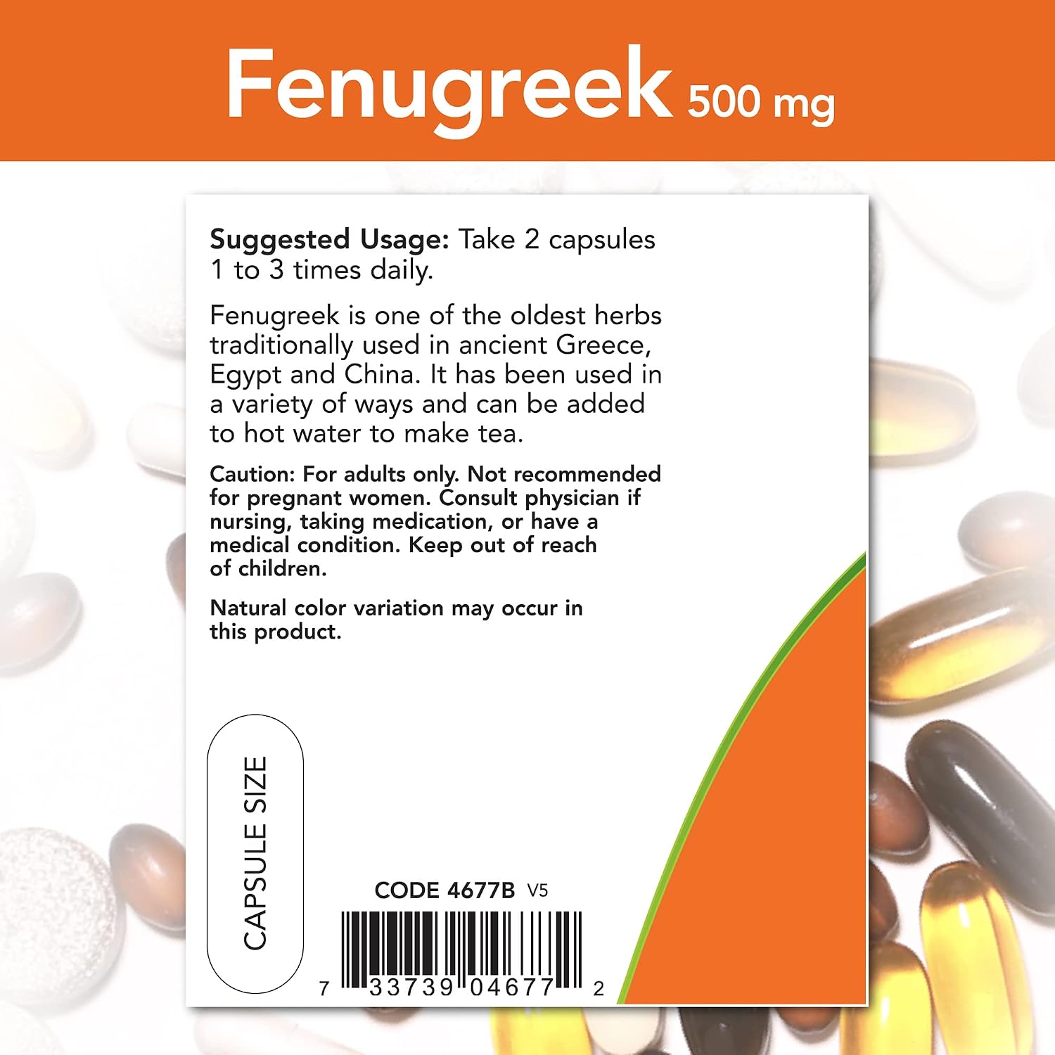 NOW Foods Fenogreco 500 mg Cápsulas, 2 paquetes