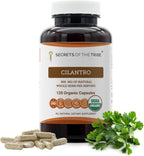 Secrets of the Tribe Cilantro Orgánico en Cápsulas - 120 Cápsulas Vegetales