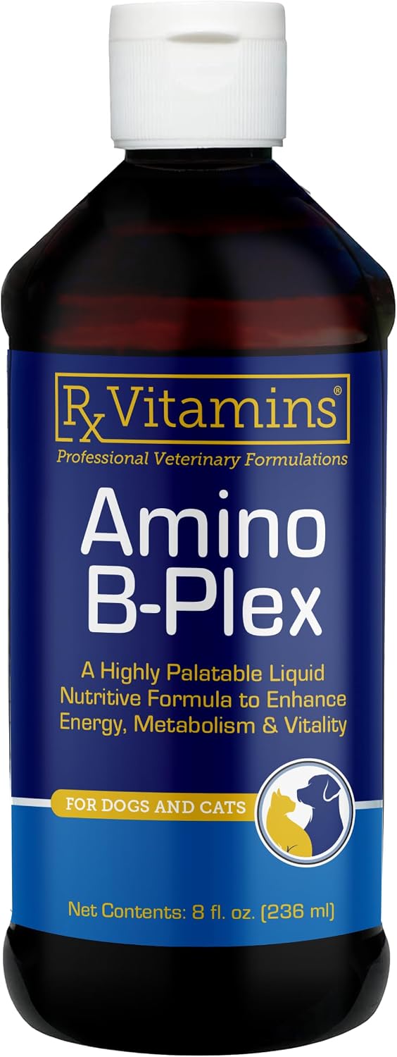 Rx Vitamins Amino B Plex Suplemento Líquido para Perros y Gatos - Complejo de Vitamina B con Aminoácidos - 60 ml