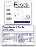 ResetIF Energy Electrolytes - 7 Electrolitos con Metil B12, Folato, Té Verde, Café Verde, Complejo B, Zinc y 72 Oligoelementos