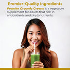 Premier Organic Greens - Polvo Super Greens Ecológico, 283 g