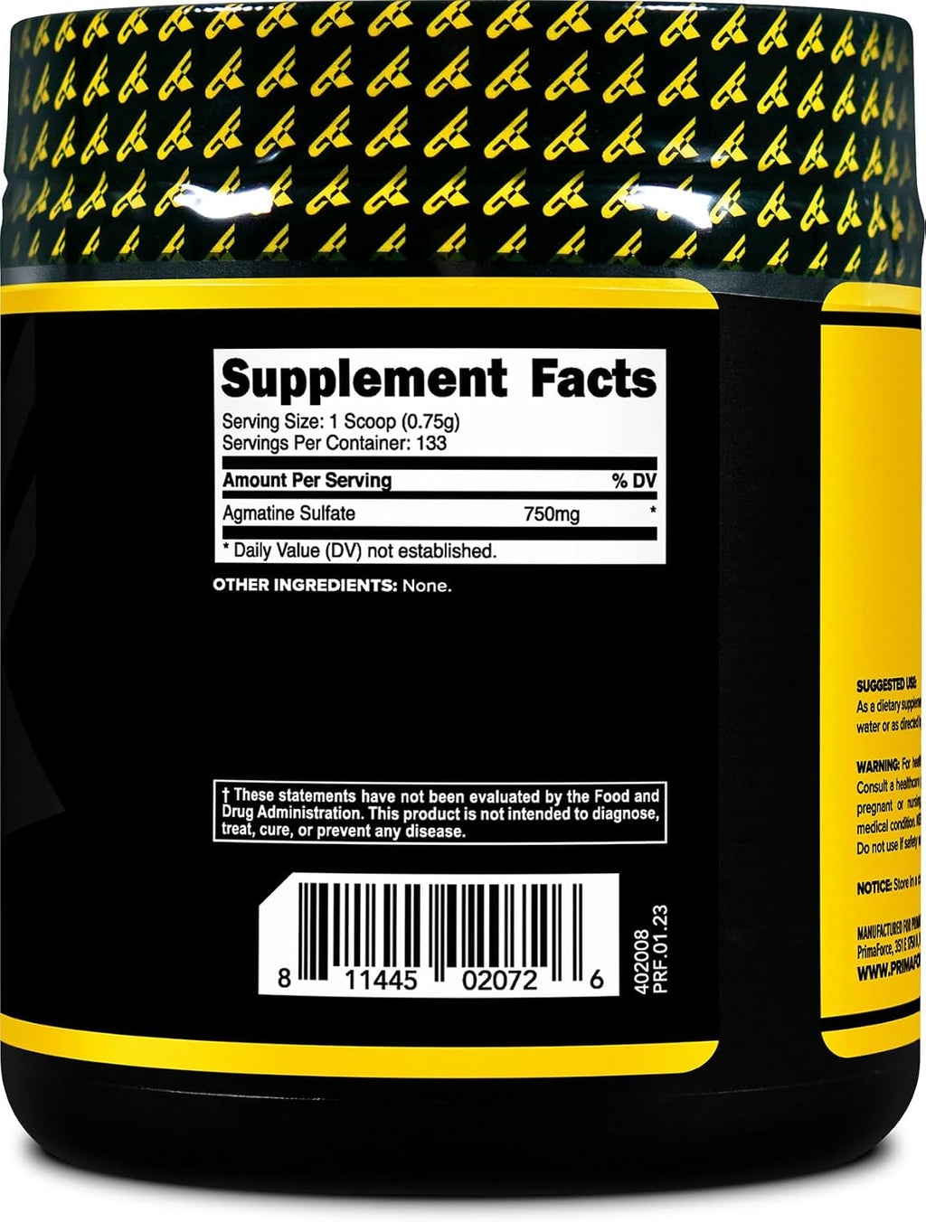 Primaforce Agmatine Sulfate Powder 100g – Potenciador de Óxido Nítrico