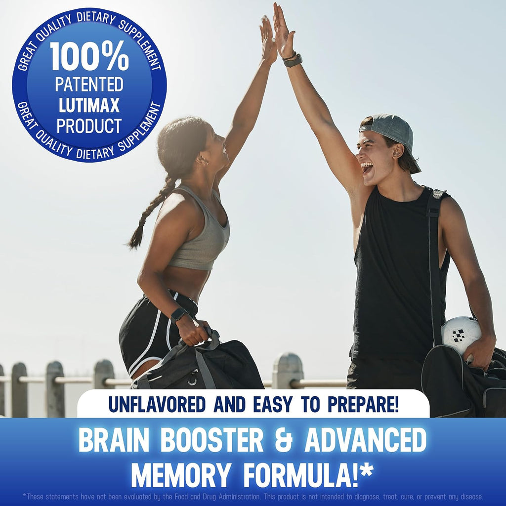 Lutimax Luteolin Complex en Polvo con Rutina - Suplemento Cerebral para Memoria y Enfoque - 100 porciones