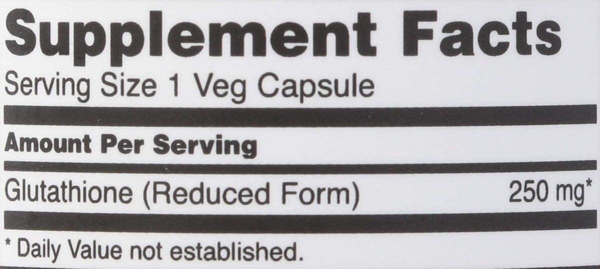 NOW FOODS Glutathione 250, 60 Cápsulas – Image 3