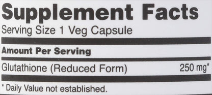 NOW FOODS Glutathione 250, 60 Cápsulas – Image 3