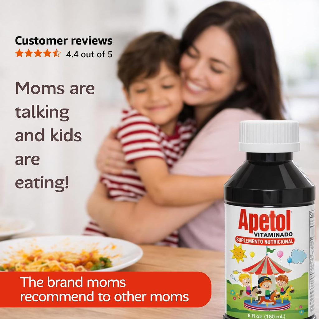 Apetol Estimulante del Apetito para Niños y Adultos | Jarabe Multivitamínico con Complejo B y Zinc | 2 Pack de 177 ml cada uno